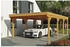 Skan Holz Einzelcarport Grunewald inkl. EPDM Folie 427 x 796 cm Eiche hell