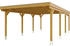 Skan Holz Einzelcarport Grunewald inkl. EPDM Folie 427 x 796 cm Eiche hell