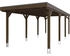 Skan Holz Einzelcarport Grunewald 321 x 796 cm Nussbaum