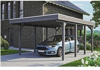 Skanholz Einzelcarport "Friesland" Massivholz 355 cm dunkelgrau