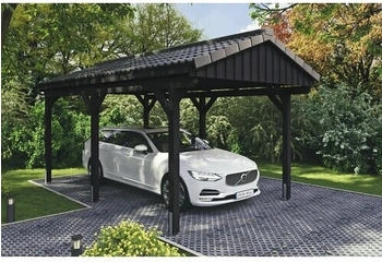 Skan Holz Einzelcarport Fichtelberg inkl. Pfostenanker 317 x 566 cm anthrazit