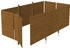 Skan Holz Geräteraum C6 Friesland Spreewald Wallgau inkl. Pfostenanker 573 x 317 x 200 cm nussbaum