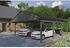 Skan Holz Doppelcarport Fichtelberg inkl. Dachschindeln schwarz 618 x 808 cm Schiefer
