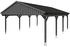 Skan Holz Doppelcarport Fichtelberg inkl. Dachschindeln schwarz 618 x 808 cm Schiefer