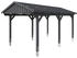 Skan Holz Einzelcarport Fichtelberg 317 x 566 cm Schiefer