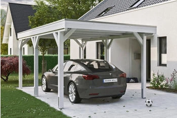 Skan Holz Einzelcarport Grunewald 321x554 cm 289 cm Einfahrtshöhe mit Aluminiumdach