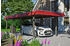 Skan Holz Einzelcarport Wendland 362x870 cm 206 cm Einfahrtshöhe mit EPDM-Dach rote Blende Schiefergrau