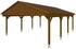 Skan Holz Doppelcarport Fichtelberg 618x808 cm 574 cm Einfahrtshöhe mit Dachlattung