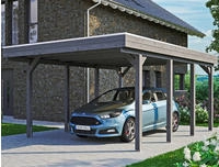 Skanholz Einzelcarport "Friesland" Massivholz 355 cm dunkelgrau