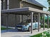 Skan Holz Einzelcarport Friesland 397x555 cm 221 cm Einfahrtshöhe dunkelgrau