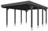 Skan Holz Einzelcarport Friesland 397x555 cm 221 cm Einfahrtshöhe dunkelgrau