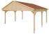 Skan Holz Doppelcarport Fichtelberg 618x566 cm 574 cm Einfahrtshöhe mit roten Schindeln