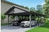 Skan Holz Doppelcarport Wallgau 620x900 cm 215 cm Einfahrtshöhe mit Dachlattung Schiefergrau