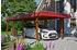 Skan Holz Einzelcarport Wendland 362x870 cm 206 cm Einfahrtshöhe mit EPDM-Dach rote Blende Nussbaum