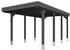 Skan Holz Einzelcarport Friesland 314x555 cm 221 cm Einfahrtshöhe dunkelgrau