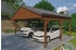Skan Holz Doppelcarport Fichtelberg 618x566 cm 574 cm Einfahrtshöhe mit Dachlattung