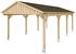 Skan Holz Einzelcarport Fichtelberg 423x808 cm 379 cm Einfahrtshöhe mit schwarzen Schindeln