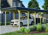 Skanholz Einzelcarport "Spreewald" Massivholz 285 cm gr&uuml;n