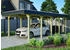 Skan Holz Einzelcarport Spreewald 345x741 cm 206 cm Einfahrtshöhe grün