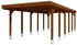 Skan Holz Einzelcarport Friesland 397x860 cm 221 cm Einfahrtshöhe braun