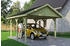 Skan Holz Einzelcarport Wallgau 430x500 cm 215 cm Einfahrtshöhe mit schwarzen Dachschindeln Grün