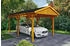 Skan Holz Einzelcarport Fichtelberg 317x566 cm 273 cm Einfahrtshöhe mit schwarzen Schindeln