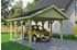 Skan Holz Einzelcarport Wallgau 430x600 cm 215 cm Einfahrtshöhe mit schwarzen Dachschindeln Grün