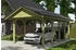 Skan Holz Einzelcarport Wallgau 380x750 cm 215 cm Einfahrtshöhe mit Dachlattung Grün