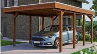 Skanholz Einzelcarport "Friesland" Massivholz 355 cm braun