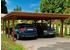 Skan Holz Doppelcarport Spessart 611x846 cm 220 cm Einfahrtshöhe braun
