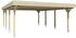Skan Holz Doppelcarport Spessart 611x846 cm 220 cm Einfahrtshöhe braun
