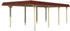 Skan Holz Einzelcarport Wendland 409x870 cm 210 cm Einfahrtshöhe mit Aluminiumdach rote Blende Eiche hell