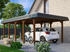Skan Holz Einzelcarport Spreewald 396x741 cm 209 cm Einfahrtshöhe braun