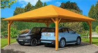 Skanholz Doppelcarport "Taunus" Leimholz 530 cm hellbraun