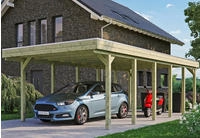 Skanholz Einzelcarport "Friesland" Massivholz 355 cm gr&uuml;n