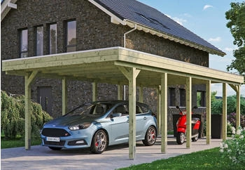 Skan Holz Einzelcarport Friesland 397x860 cm 221 cm Einfahrtshöhe grün