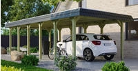 Skanholz Einzelcarport "Spreewald" Massivholz 342 cm gr&uuml;n