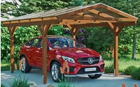 Skanholz Einzelcarport "Westerwald" Leimholz 326 cm braun