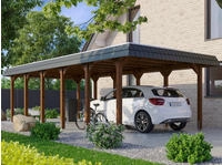 Skanholz Einzelcarport "Spreewald" Massivholz 342 cm braun
