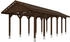 Skan Holz Einzelcarport Wallgau 380x900 cm 215 cm Einfahrtshöhe mit Dachlattung Nussbaum