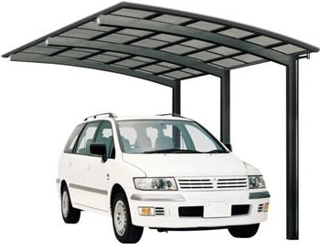 Ximax Einzelcarport Portoforte Typ 110 Aluminium eloxiert Sonderl&auml;nge + Sonderbreite XL 301,2 x 555,8 cm schwarz