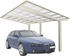 Ximax Einzelcarport Linea Typ 110 Aluminium eloxiert Sonderbreite XS 243,1 x 495,4 cm Edelstahl-Look