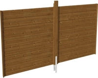 Skanholz Carport-R&uuml;ckwand aus Profilschalung