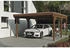 Skan Holz Einzelcarport Grunewald inkl. EPDM Folie 427 x 554 cm Nussbaum