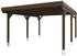 Skan Holz Einzelcarport Grunewald inkl. EPDM Folie 427 x 554 cm Nussbaum