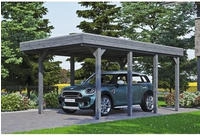 Skanholz Einzelcarport "Friesland" Massivholz 270 cm dunkelgrau