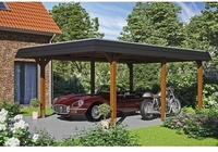 Skanholz Einzelcarport "Wendland" Leimholz 341 cm braun