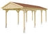 Skan Holz Einzelcarport Fichtelberg inkl. Dachschindeln rot 317 x 808 cm natur