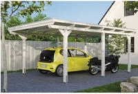 Skanholz Einzelcarport "Emsland" Leimholz 341 cm wei&szlig;