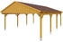 Skan Holz Doppelcarport Fichtelberg inkl. Dachschindeln rot 618 x 808 cm Eiche hell